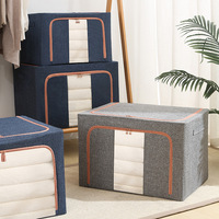 Boîte de rangement pour vêtements en lin, grande boîte de rangement pliable pour artistes, panier de rangement pour armoire, sac de rangement pour vêtements, dispositif magique