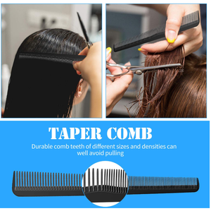 6 pezzi Cono In Fibra di Carbonio Parrucchiere Fine Largo del Dente Resistente Al Calore Si Assottiglia Barbiere Pettine - Product Image 4