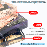 Vente en gros Transparent 20MM Impression UV personnalisée Anime Cartoon Acrylique Brique Artisanat en plastique pour cadeaux d'anniversaire