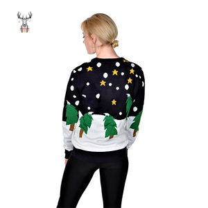 <span class=keywords><strong>Pull</strong></span> de Noël pour adultes et familles, motif de <span class=keywords><strong>rennes</strong></span> amusant personnalisé Nanteng, col rond, jacquard - Product Image 2