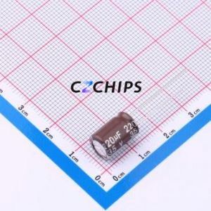 Condensador Electrolítico de Aluminio de Orificio Pasante DXW035M227G122S1AA, Orificio Pasante, D8xL12mm 220uF 20% 35V 630mA-100kHz - Product Image 1