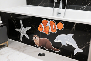 สติ๊กเกอร์แปะอ่างอาบน้ำกันลื่นพิมพ์ลายตามสั่งแถบยางสำหรับป้องกันพื้นผิวลื่นเทปพันด้ามจับกันน้ำพีวีซีใส - Product Image 6