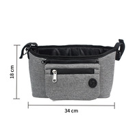 Sac de grande capacité Organisateur de poussette Organisateur de couches pour bébés Caddy Poussette Sac suspendu Organisateur de poussette durable pour bébé