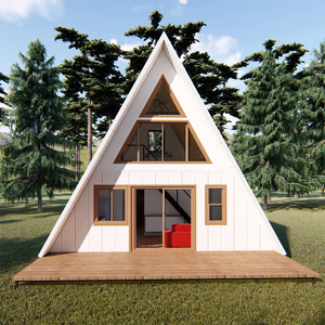 Vente chaude 40ft Huttes <span class=keywords><strong>en</strong></span> acier préfabriquées Chine Prix <span class=keywords><strong>Chalet</strong></span> <span class=keywords><strong>de</strong></span> <span class=keywords><strong>jardin</strong></span> Kits <span class=keywords><strong>de</strong></span> cabane <span class=keywords><strong>en</strong></span> rondins Mini maisons mobiles <span class=keywords><strong>en</strong></span> bois Resort Cottage Usage domestique - Product Image 1