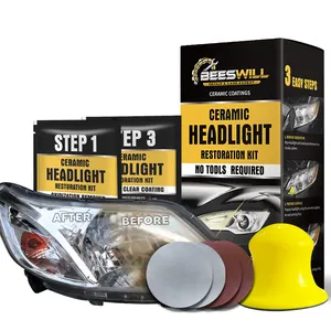 Headlight Restoration Kit, Ceramic Car Headlight Cleaner Tool