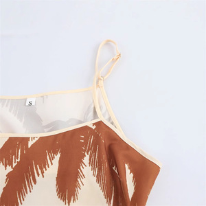 ODM Women's Sling <strong>Design</strong> <strong>Dress</strong> Spring Empire Waist Printed Long <strong>Dress</strong> Slim Fit All-Match Casual Wear - Product Image 4