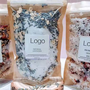 Kit de Empaque de Regalos de Boda Ecológicos de Lujo Personalizados, Sales de Baño Orgánicas de Limón, Rosa y Lavanda en Polvo, Marca Privada - Product Image 2