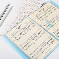 A4 transparent PP dossier porte-documents musique couverture noire A4 30-poches livre d'affichage