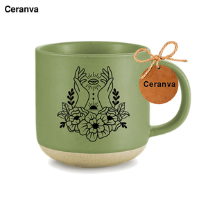 Taza de gres personalizada para el Día del Padre de mamá, taza de café grabada personalizada, regalo sentimental con fondo de arcilla, juego de tazas de té - Product Image 3