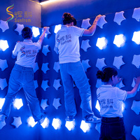 Juego Interactivo Inteligente con Luces LED, Muro de Escalada Metálico, Desafío para 5-10 Jugadores, Parque Infantil Interior, Centro Comercial, Parque Deportivo, Comercial