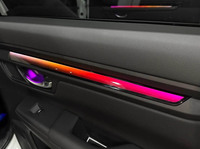SJC 64-Farben Auto-Ambientebeleuchtung Dynamisches LED-Symphonie-Regenbogenlicht Getränkehalter-Innenraumbeleuchtung für Honda CRV 2023-2025