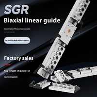 Rail de guidage linéaire biaxial SGR direct usine, glissière linéaire silencieuse à double axe avec curseur de verrouillage, rail linéaire en aluminium pour CNC