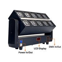 Igreslite 350W Beam Wash Strobe 3 en 1, Luz Móvil con Cabezal Móvil, 10x25W RGBW Beam + 160x0.3W RGBYA Wash + 96x1W LEDs Strobe para DJ y Club