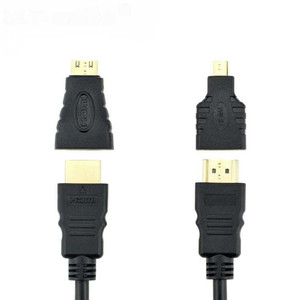 Câble HDMI haute vitesse 1,5 m avec adaptateur mini et micro HDMI pour ordinateur portable - Product Image 2