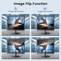 Moniteur de caméra de sécurité Eyoyo 17 pouces 1280x1024 5:4 170° de vue Panneau ASV Temps de réponse de 0 ms Haut-parleur intégré / Entrées VGA/BNC