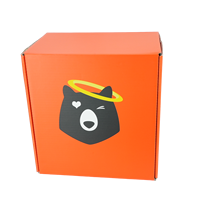 Boîte d'expédition en carton ondulé personnalisée avec motif d'ours mignon, emballage cadeau pour jouets d'enfants, boîte d'abonnement pour produits pour enfants