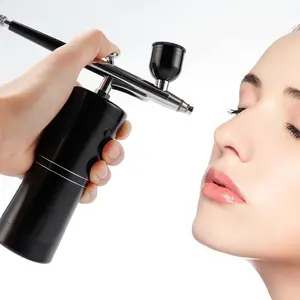 Alat semprot Airbrush rambut, dengan kualitas tinggi dapat diisi ulang portabel seni kuku tato kue Makeup
