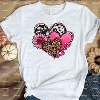 Facile à utiliser coeur conception Dtf transferts vinyle Sublimation transfert saint valentin chaleur presse transferts pour vêtements
