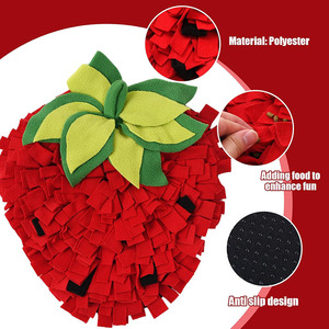 8716 Tappetino Olfattivo per Cani di Alta Qualità, Lavabile in Lavatrice, a Forma di Fragola, con Base Antiscivolo per Uso Interno - Product Image 3