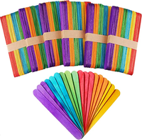 Bâtonnets de crème glacée en bois de bouleau naturel, colorés, de qualité industrielle, avec impression et logo