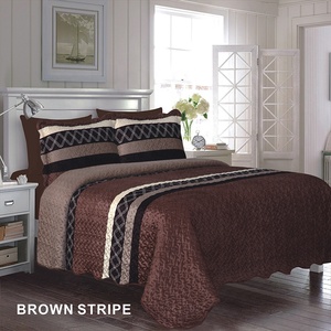 Bộ Chăn Ga Gối Đệm 6 Món Mỉm Cười Cho Gia Đình, Bộ Ga Trải Giường Hình Học Màu Xanh Dương Đầy Đủ/Nữ Hoàng - Product Image 3