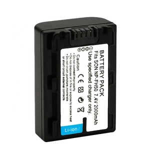 Batterie de remplacement Li-ion pour caméra <span class=keywords><strong>Sony</strong></span> NP-FH50, 7.4V 2000mAh, compatible avec les caméscopes <span class=keywords><strong>Sony</strong></span> <span class=keywords><strong>Handycam</strong></span> HDR Series - Product Image 1