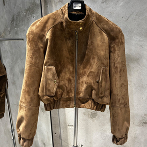 Nouveau Style manteau en cuir suédé en cuir véritable vêtements d'extérieur courts Bomber daim <span class=keywords><strong>femme</strong></span> vestes - Product Image 6