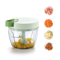 Vente chaude Portable Électrique Mini Robot Culinaire Sans Fil En Acier Écologique PP pour Oignons Ail Sauce Légumes Choppers