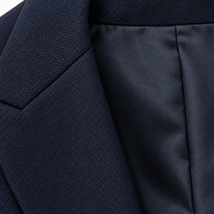 Blazer Cruzado Personalizado para Hombre, Solapa de Pico, Azul Marino, Chaqueta de Traje Formal de Negocios, Venta al por Mayor OEM ODM - Product Image 3