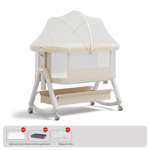 Cuna Portátil Multifuncional para Bebés Recién Nacidos de 0 a 36 Meses, Plegable 2 en 1, Cama Grande con Diseño Moderno - Product Image 1