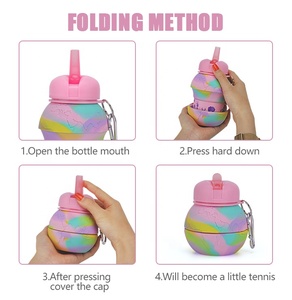 Unique Design Leak proof Portable Collapsible Travel Globe Kids Drinks Bottles - Product Image 4