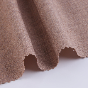 Venta al por mayor 140GSM 100% Poliéster Liso teñido de punto Lino Look Effect Loris Stretch Scuba Crepe Fabric para pantalones de vestir - Product Image 6