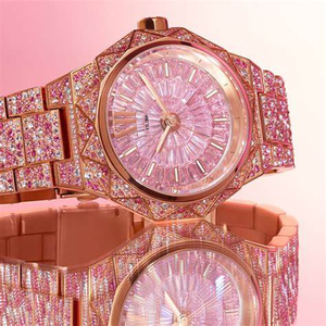 Reloj de acero inoxidable para mujer Reloj de pulsera de tres pines Diseño de diamantes de imitación <span class=keywords><strong>Noble</strong></span> y elegante - Product Image 3