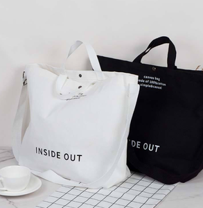 Sac en toile personnalisé avec logo, sac fourre-tout en toile de coton à grande capacité avec bandoulière réglable, sac bandoulière - Product Image 6