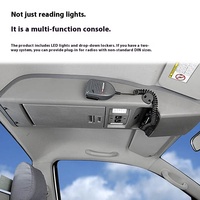 Boîte de rangement de toit pour véhicules tout-terrain Toyota LC76 LC79 LC78 LC200 Jimny, console de toit avec éclairage LED