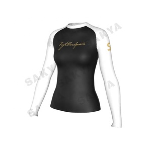 Diseñe su propio protector de erupción de alta calidad de manga larga barato Jiujitsu Bjj mujeres Rashguards MMA Rash Guards - Product Image 1