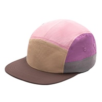 Gorra de Béisbol Deportiva de Secado Rápido para Exteriores, con Bloques de Color, Visera Plana, Transpirable, Protección Solar, 100% Poliéster