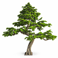 Árbol de Pino Artificial Grande de 3.3m (11 pies), Planta Artificial de Fibra de Vidrio de 330cm, Retardante de Fuego, Decoración Comercial, OEM