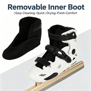 Patins à <span class=keywords><strong>glace</strong></span> à vitesse réglable pour adultes débutants, lame en acier au carbone, cadre en aluminium, patins à <span class=keywords><strong>glace</strong></span> d'extérieur, pointures 36-45 - Product Image 6