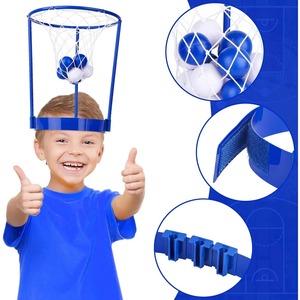 2 packs de bandeaux de <span class=keywords><strong>basket</strong></span>-ball pour enfants et adultes avec 20 balles, bandeau réglable en filet pour panier et cadeau d'anniversaire. - Product Image 3