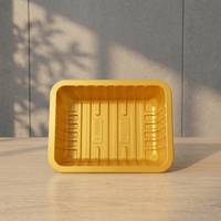 Barquettes d'emballage jetables pour produits frais, adaptées aux supermarchés de fruits et de fruits de mer. Ils peuvent être laminés et personnalisés.