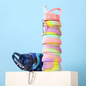 ขวดน้ำดื่มซิลิโคนพับได้กันรั่วสำหรับเด็ก - Product Image 3