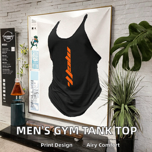 Débardeur de sport respirant imprimé à col rond pour homme, idéal pour la musculation, le fitness et l'entraînement - Product Image 2