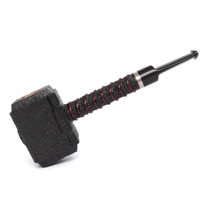 Muxiang Thor's Hammer Briarwood Pipe Straight Type Tobacco Pipe For <b>Men</b> - Product Image 5