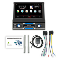 YOSOVLAMP 7 pouces écran rétractable voiture lecteur MP5 Bluetooth image inversée voiture Android GPS navigation machine intégrée