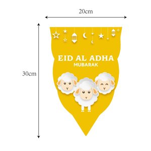 Großhandel Eid Mubarak Banner Islamische muslimische Partei Dekoration Ramadan Papier Dreieck Flaggen - Product Image 4