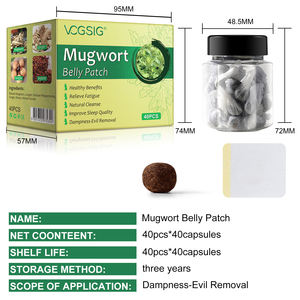 VOGSIG 40 Buah <span class=keywords><strong>Herbal</strong></span> Cina Detoks Sehat Meringankan Kelelahan Wormwood Pusar Pelangsing Mugwort Perut Tombol Patch - Product Image 6