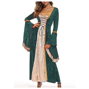 Abito da donna medievale abito <span class=keywords><strong>in</strong></span> <span class=keywords><strong>velluto</strong></span> Deluxe vittoriano abbigliamento da principessa <span class=keywords><strong>maniche</strong></span> <span class=keywords><strong>lunghe</strong></span> a campana taglie forti Spandex Cosplay - Product Image 5