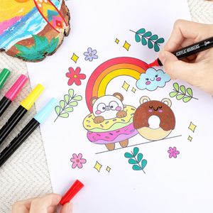 Marqueurs de couleurs pour croquis de <span class=keywords><strong>manga</strong></span>, 48 pièces, stylo à double brosse, feutre d'alcool, fournitures scolaires d'art, ensemble de <span class=keywords><strong>dessin</strong></span>, 168 - Product Image 4