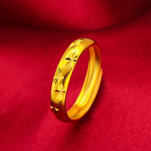 Anillo Ajustable de Latón Chapado en Oro YL con Forma Geométrica y Moneda Europea, Liso, Apto <span class=keywords><strong>para</strong></span> Hombres y Mujeres, Anillos de Pareja de 24k, Estilo Vietnamita - Product Image 4